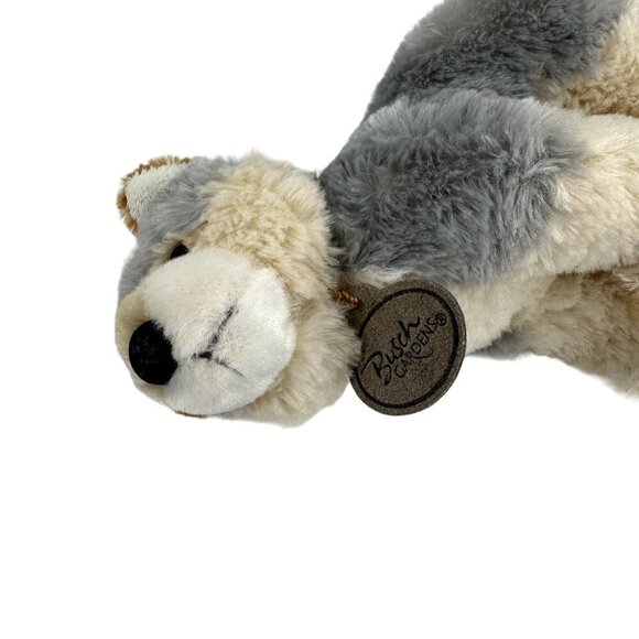 Aurora Busch Gardens Small Wolf Plush Grey and White - Picture 3 of 8